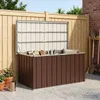 vidaXL Garten-Aufbewahrungsbox Braun 129 x 67 x 65 cm Produktbild-Vorschau 1