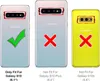 Three Samsung phones are shown side-by-side, with checkmarks and crosses indicating compatibility with different phone models. Voir les images du produit