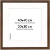 FRAMAI® Bilderrahmen 40x40 cm in Braun – mit Passepartout – Produktbild-Vorschau 2