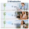 Tischventilator Leise 3 Windstufen 10 Stunden Laufzeit Produktbild-Vorschau 6