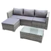 SVITA QUEENS Gartenlounge 5-teilig Polyrattan Lounge Set Produktbild-Vorschau 1