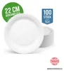 Pappteller Tevoria 22 cm, 100 Stück, weiß, geriffelt Produktbild-Vorschau 10