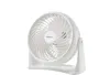 A white desk fan on a white background. Produktbild-Vorschau