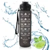 Trinkflasche 1 Liter Sport-Wasserflasche mit Strohhalm und Produktbild-Vorschau 1