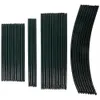 A collection of dark green metal poles arranged in groups. Podgląd zdjęcia produktu