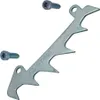 A Stihl chainsaw anti-kickback spur and two screws on a white background. Produktbild-Vorschau