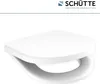 A white toilet seat lid is shown open, with the brand logo and name visible at the top. Anteprima dell’immagine prodotto