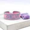 LS-LebenStil Canvas Statement Armband Chillax Rose Blau Produktbild-Vorschau 3
