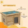 Katzenhaus outdoor winterfest Katzenhütte - Holz, Produktbild-Vorschau 3