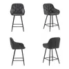 A collage of four images showing a gray bar stool from different angles. Produktbild-Vorschau