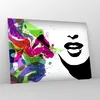 Bilder auf glas - Frau Gesicht Lippen Make-up - 100x70cm - Produktbild-Vorschau 4