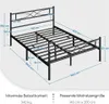 Yaheetech Metallbett Bettgestell 140 x 200 cm, Bettrahmen Produktbild-Vorschau 7