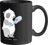 Mr. & Mrs. Panda Trinkbecher Badminton Trainerin - Schwarz Produktbild-Vorschau 1