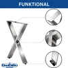 DanDiBo 2x telaio per panca in acciaio inox 43 x 40 cm Anteprima dell’immagine prodotto 5