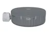 A grey inflatable hot tub with a white control unit attached to the side, shown on a white background. Produktbild-Vorschau