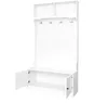 Armoire d'entrée blanche Sweiko avec espace de rangement Voir les images du produit 10