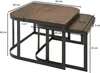 WOHNLING Couchtisch 2er Set Mango Massivholz / Metall Produktbild-Vorschau 3