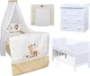 Baby-Delux Babyzimmer Babybett Wickelkommode Weiss Produktbild-Vorschau 1