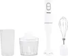 A white hand blender with accessories on a white background. Podgląd zdjęcia produktu