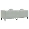 vidaXL Canapé 3 places avec coussins gris clair velours Voir les images du produit 6