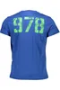 Blaues Kurzarm Herren T-Shirt mit Rundhals und Logo-Druck Produktbild-Vorschau 2