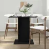 vidaXL Esstisch Schwarz Eichen-Optik 80x80x75 cm Produktbild-Vorschau 3