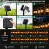2x  Solar Lichterkette 5m - 20 LED Kristallkugel, warmweiß, Produktbild-Vorschau 5