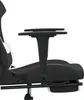 vidaXL Chaise de jeu avec repose-pieds Tissu noir et blanc Voir les images du produit 11