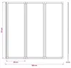 vidaXL Duschwand Schwarz 120 x 2 x 117 cm Aluminium und PP Produktbild-Vorschau 8