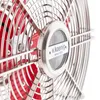 Close-up of a retro-style electric fan, focusing on the center hub and grille. Produktbild-Vorschau