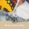 Close-up view of a zipper on bedding, with a graphic overlay and text. Produktbild-Vorschau