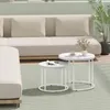 FORTENA Couchtisch Set 2tlg Rund, Marmor Look, mit weißem Produktbild-Vorschau 8
