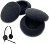 A product shot of black foam ear pads and a black headset. Produktbild-Vorschau
