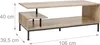 Relaxdays TV-Lowboard, 3 Ablagen, offenes TV-Regal bis 55 Produktbild-Vorschau 4