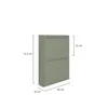 A green cabinet with dimensions indicated. Podgląd zdjęcia produktu