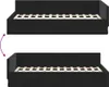 Eckbettgestell mit Kopfteil Schwarz 90 cm x 200 cm Samt Produktbild-Vorschau 10