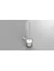 Wandtoilettenbürste RETRO aus Chrom, Glasschüssel 11x36x15 Produktbild-Vorschau 3