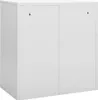 vidaXL Schließfachschrank Hellgrau 90x45x92,5 cm Stahl Produktbild-Vorschau 3