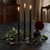 Stabkerzen aus Paraffin, RUSTIC TWIST, 350/28 mm, Schwarz, Produktbild-Vorschau 4