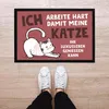 Fußmatte mit Spruch Ich arbeite hart, damit meine Katze ihr Produktbild-Vorschau 3