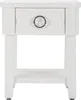 A white nightstand with a single drawer and a shelf. Náhled obrázku produktu