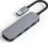 A USB hub with multiple ports and a connected USB-A cable, shown on a white background. Produktbild-Vorschau