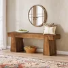 Banc en bois massif, banc d'entrée de style rustique en Voir les images du produit 10