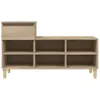 vidaXL Portascarpe in rovere Sonoma 102x36x60 cm Materiale Anteprima dell’immagine prodotto 4