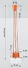 Hanglamp DIEGO, oranje, 3xE27x60W, kunststof, afmetingen: Productafbeelding-voorbeeld 9