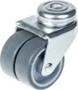 50mm 2" Zwillingsrollen, grau, Gummi, drehbar und gebremst, Produktbild-Vorschau 2