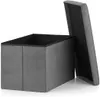 VBChome Sitzpouf 60 x 38 x 38 cm Grau Sitzhocker mit Produktbild-Vorschau 7