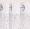 Ösengardine mit Glitzersteinen weiß silberfarbig 140x260cm Produktbild-Vorschau 1