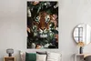 MuchoWow® Poster Tiger - Botanisch - Blumen 120x180 cm - Produktbild-Vorschau 4