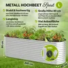 TTL GARDEN Hochbeet SPIRIT L 240x80x80cm Silber – Metall Produktbild-Vorschau 2
